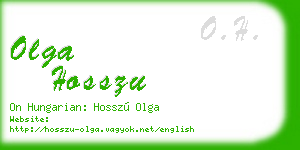 olga hosszu business card